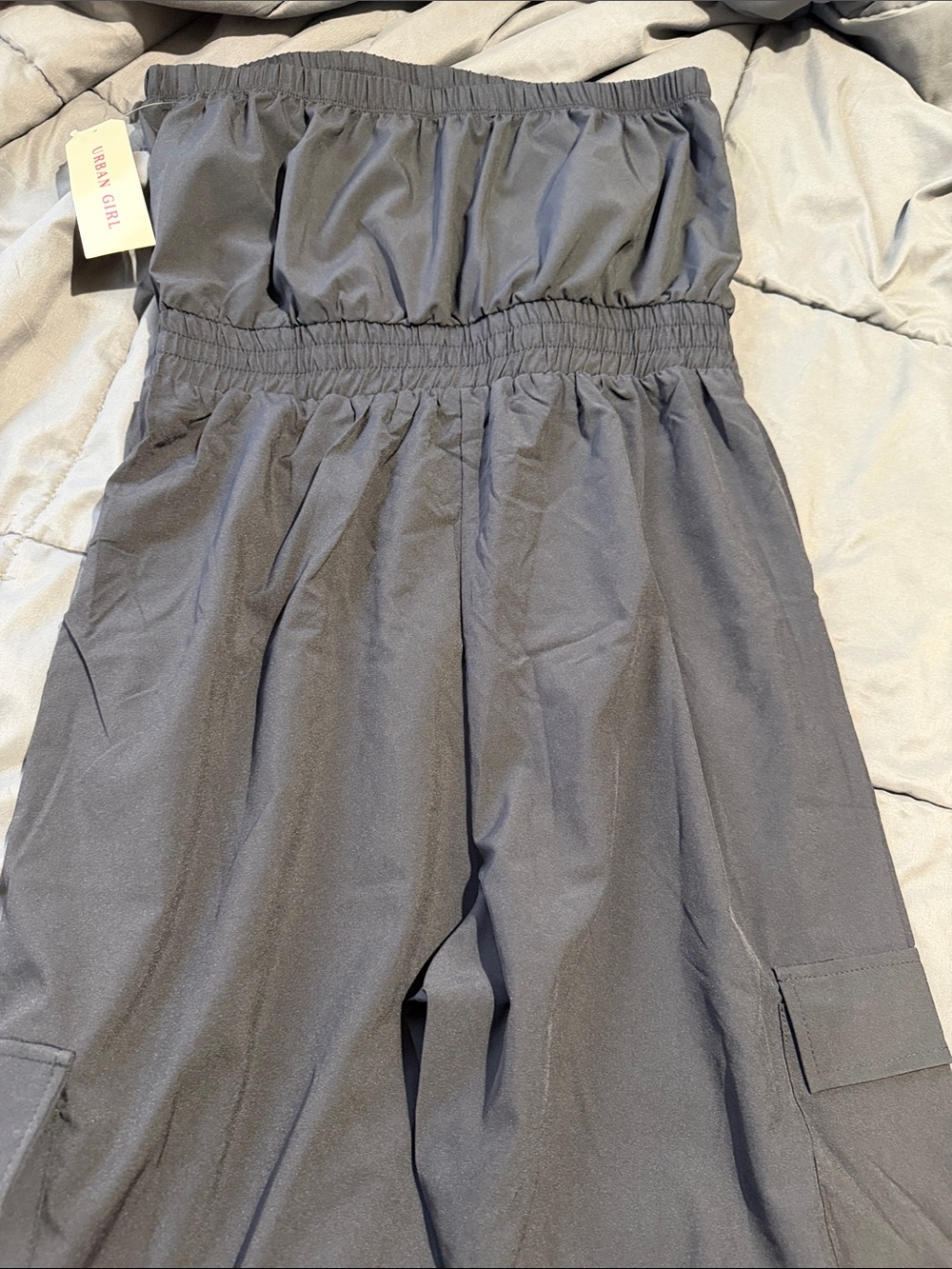 Forever 21 Black Strapless Cargo Jumpsuit - Picture 4 of 5